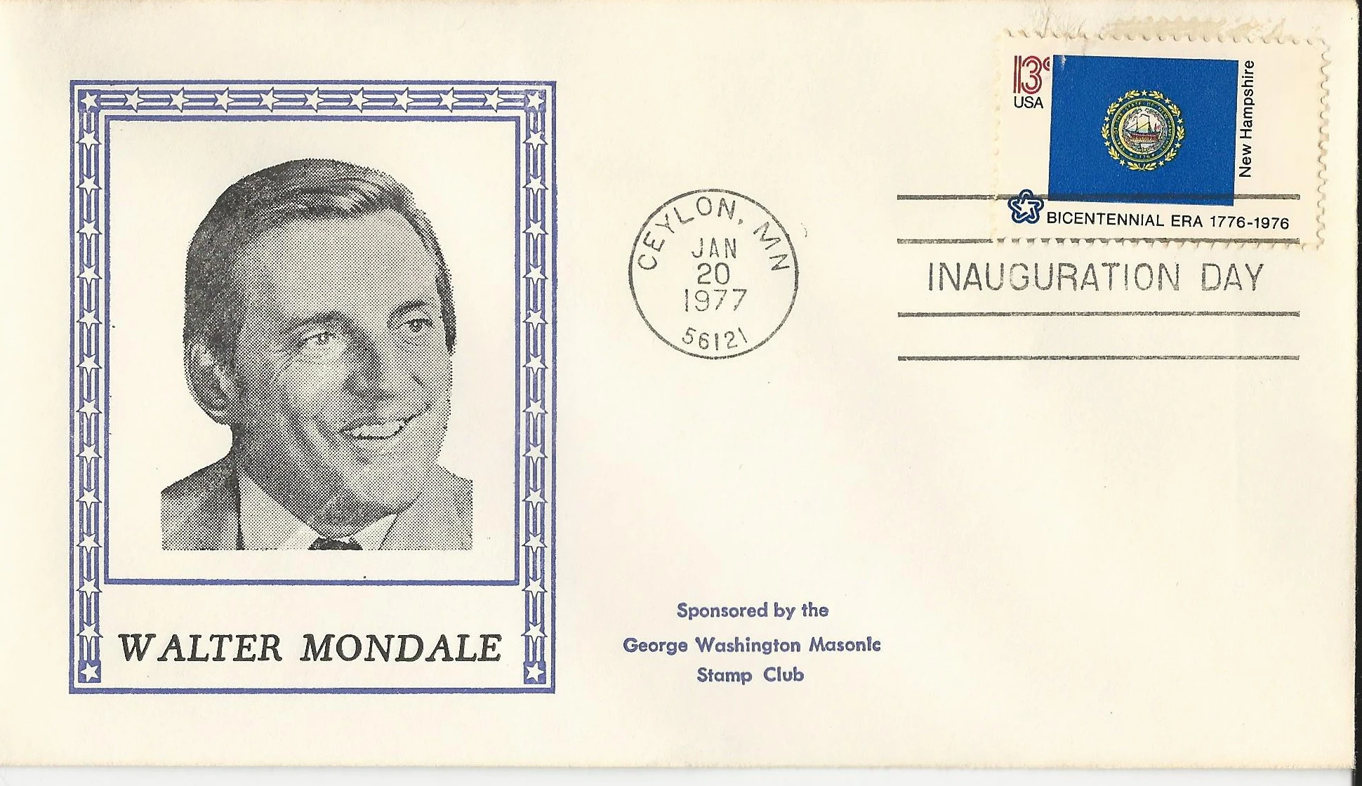 Inauguration VP Walter Mondale Postmark #1: Washington, DC&hellip;